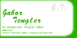 gabor tengler business card